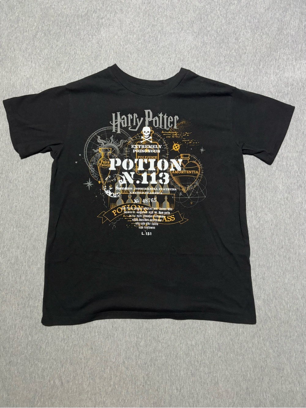 Harry Potter Black 'Potion No.13' Graphic Short Sleeve Tee